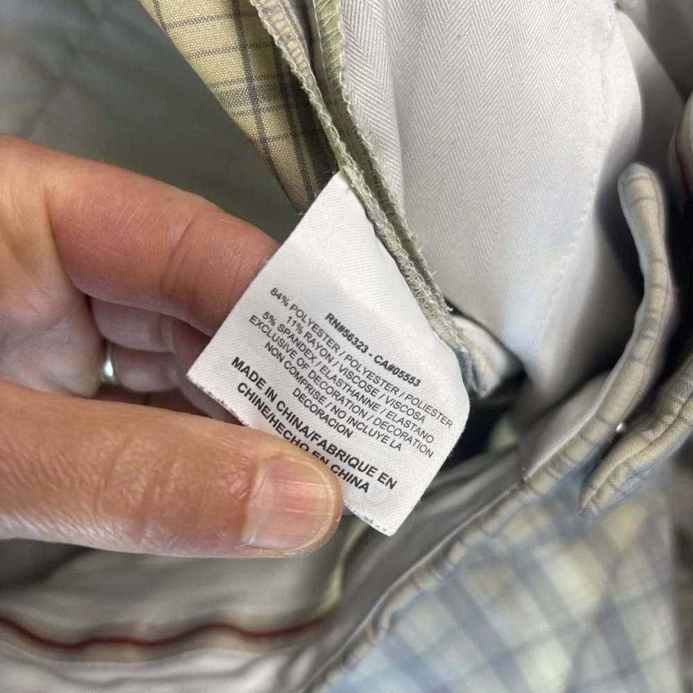 Nike Tiger Woods Collection Golf Shorts Mens 36 Gray Plaid Performance‎ Stretch